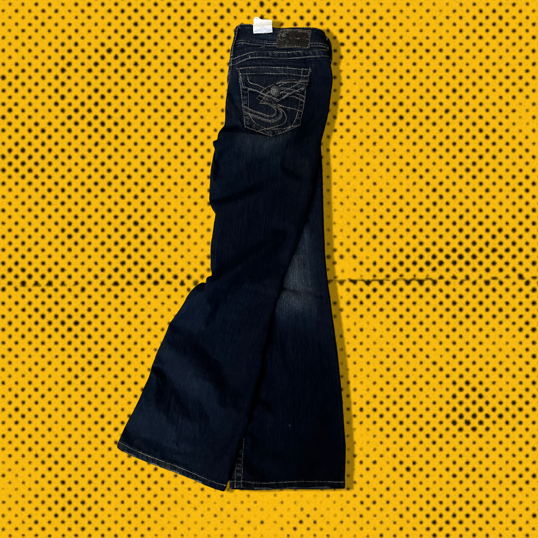 Silver Western FlareJeans