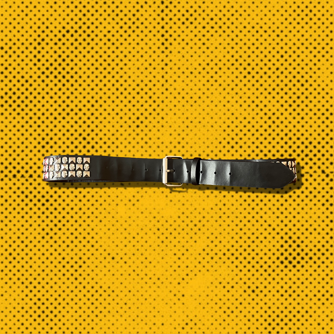 HUMAN SKULL BLACK WAISTCINCH BELT