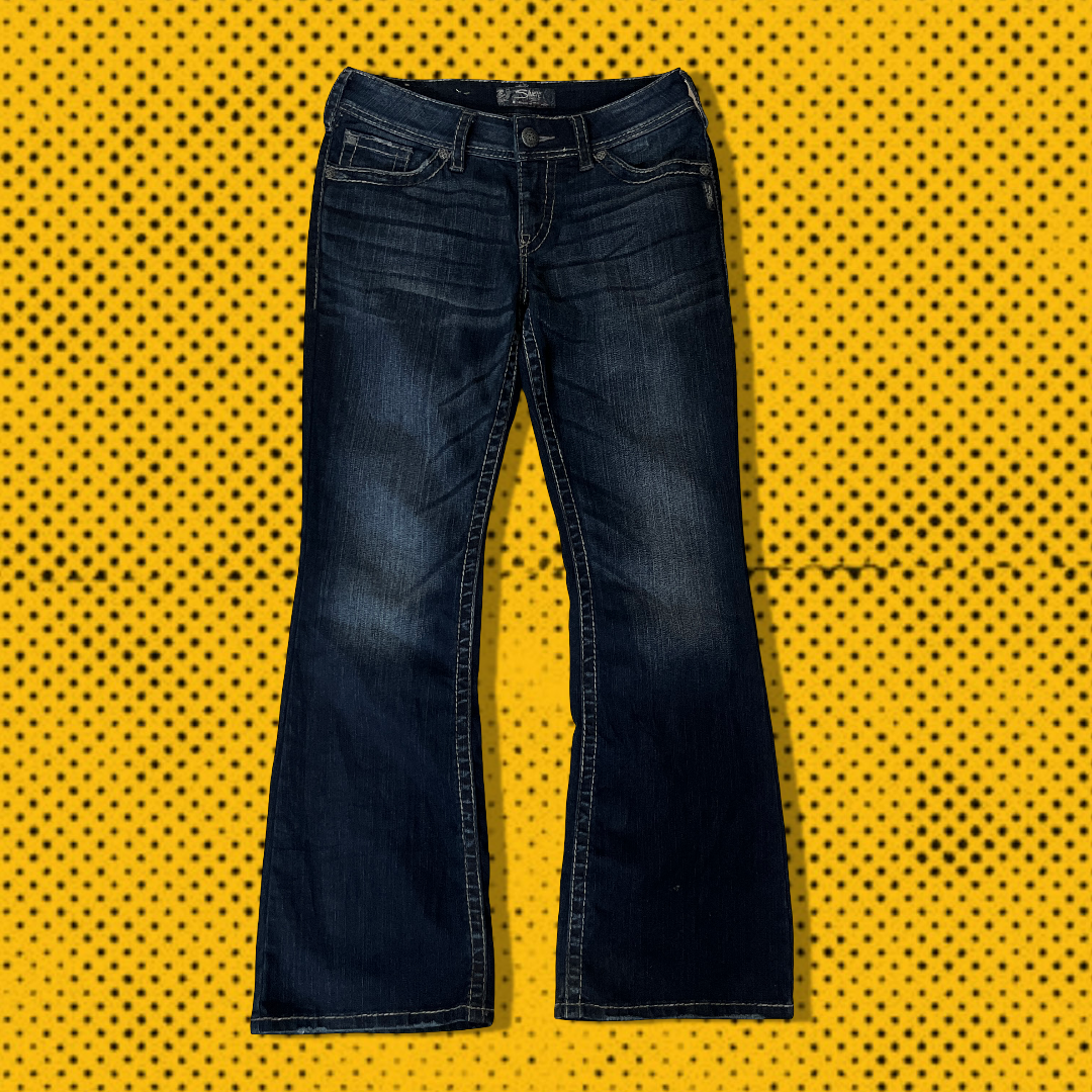 Silver Western FlareJeans
