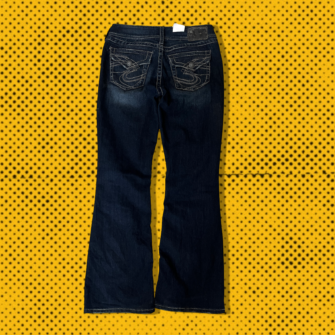 Silver Western FlareJeans