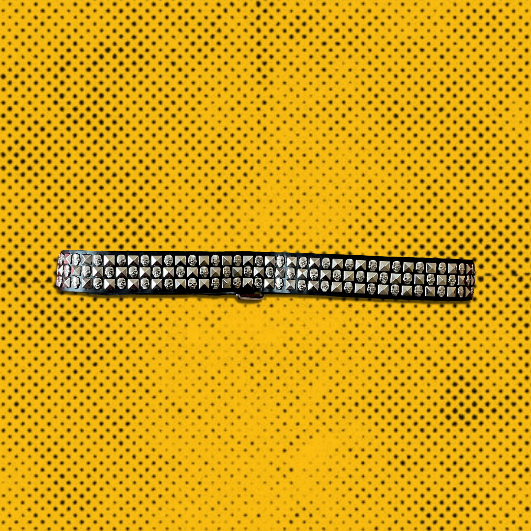 HUMAN SKULL BLACK WAISTCINCH BELT